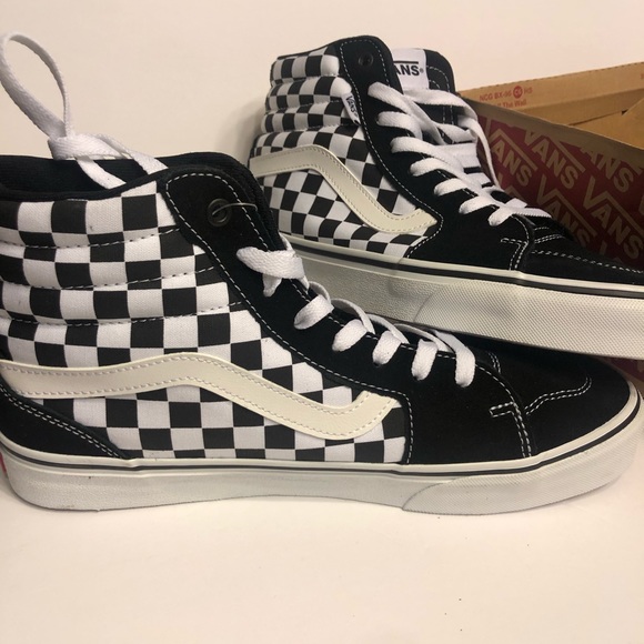 VANS NEW CHECKERBOARD BLACK/White mens 9.5 NEW IN BOX - Picture 9 of 9